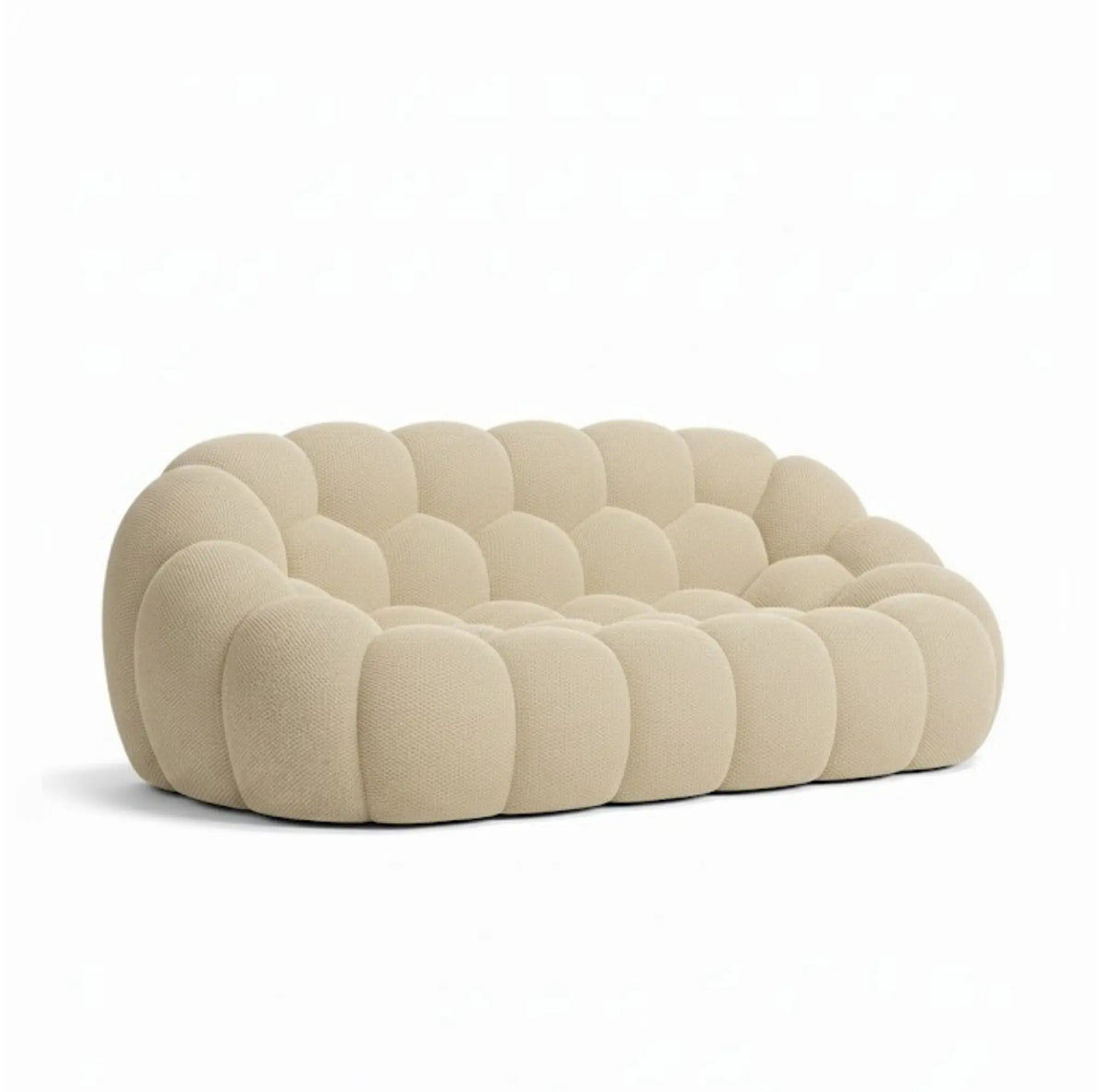 Canapé bubble 2 place beige vue d'angle