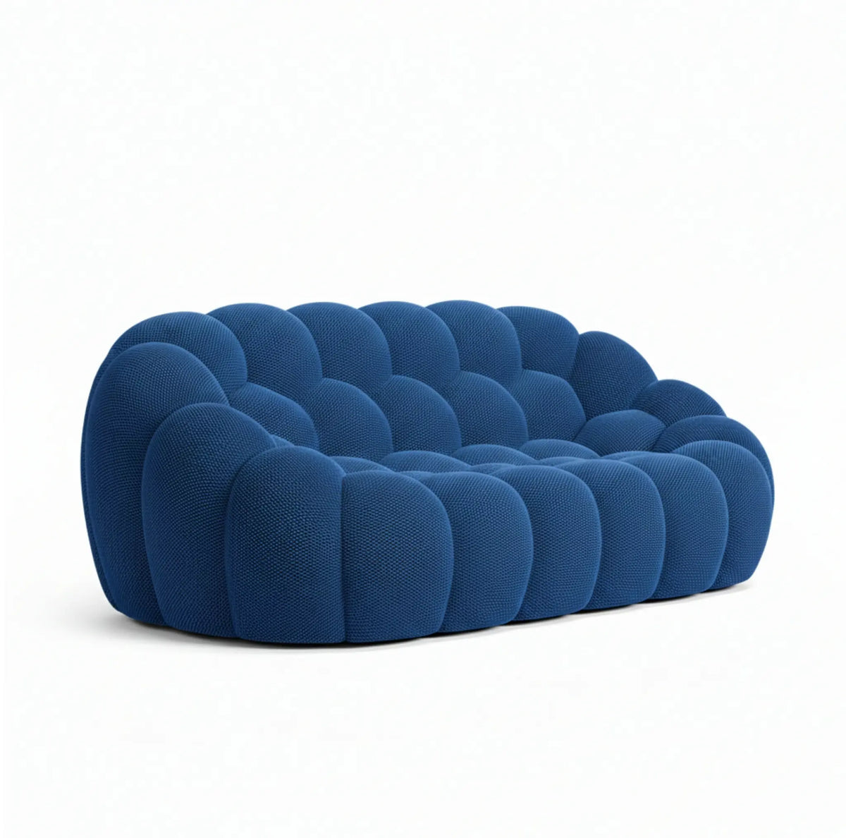 Canapé bubble 2 place bleu vue d'angle
