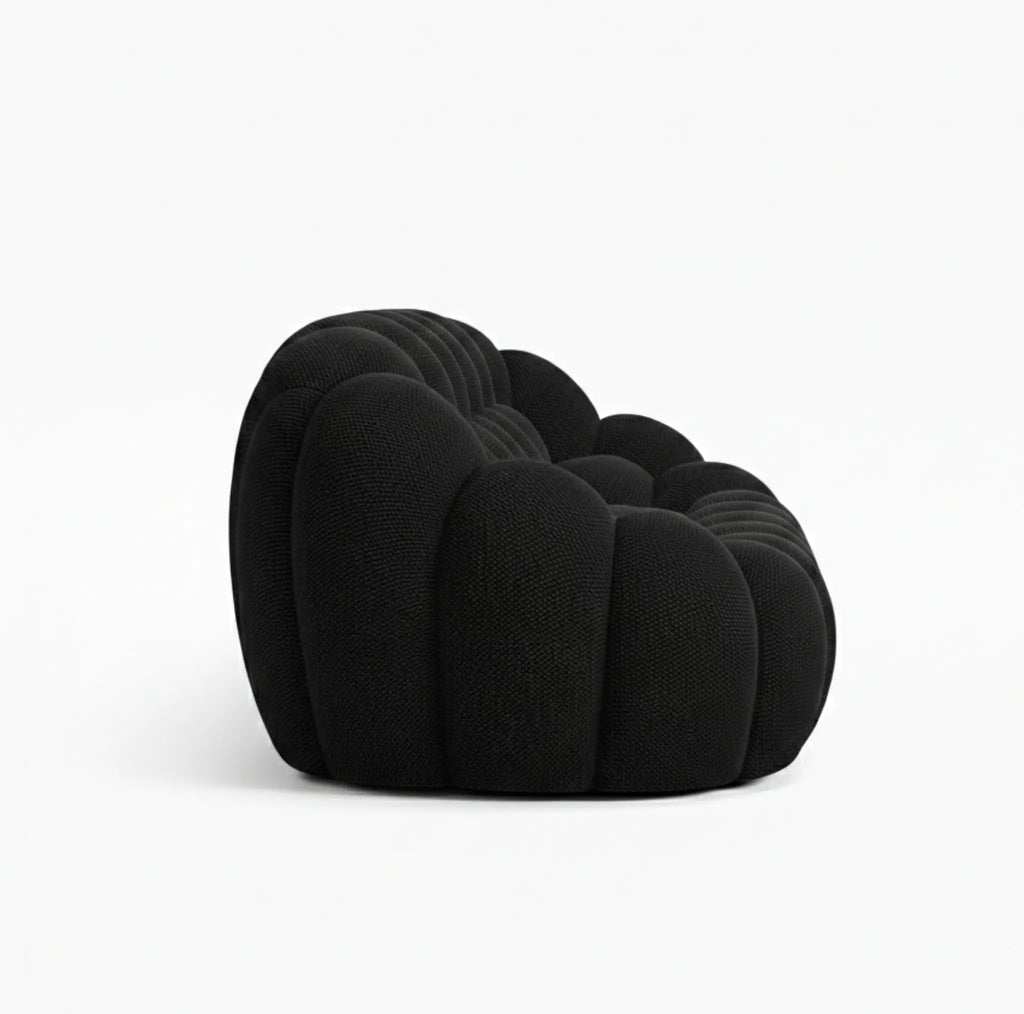 Canapé bubble 2 place noir de côté