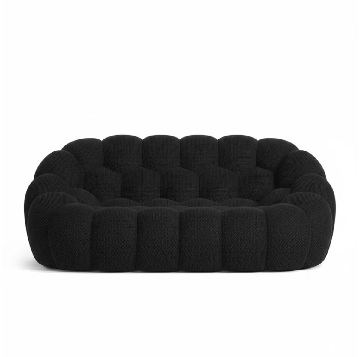 Canapé bubble 2 place noir vue de face