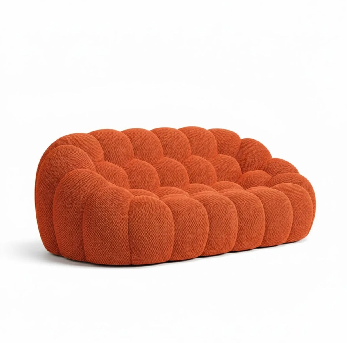 Canapé bubble 2 place orange vue d'angle