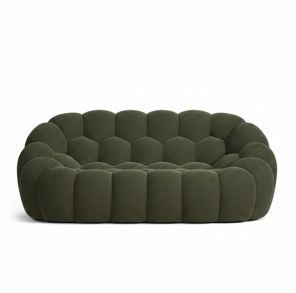 Canapé bubble 2 place vert vue de face