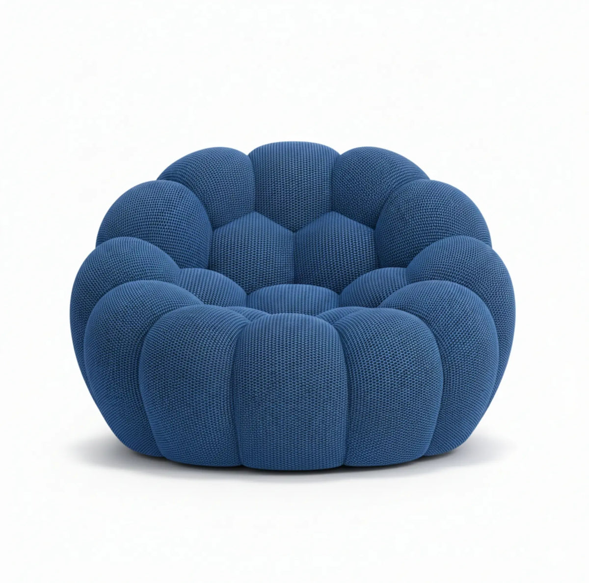Fauteuil bubble bleu vue de face