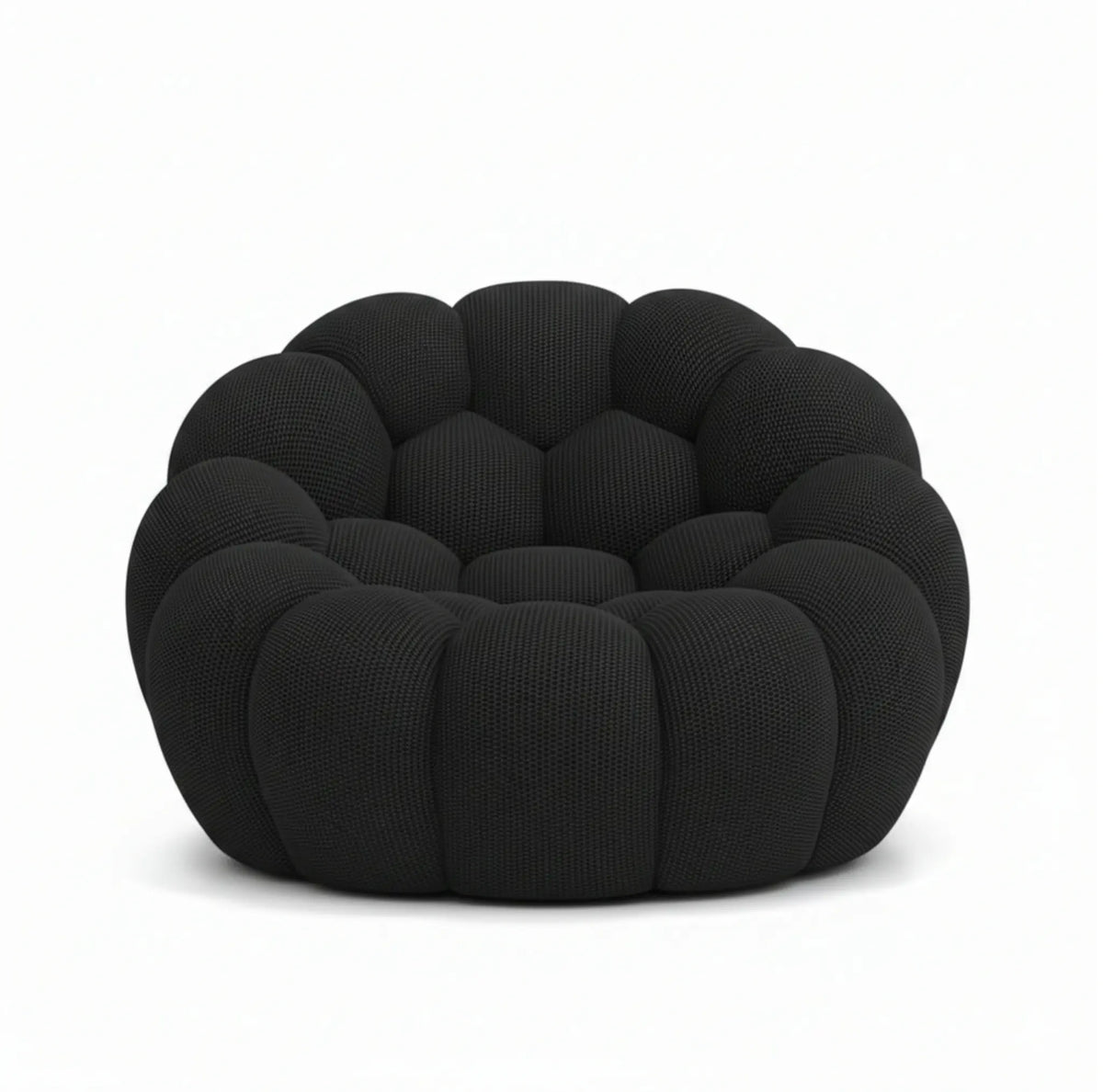 Fauteuil bubble noir vue de face