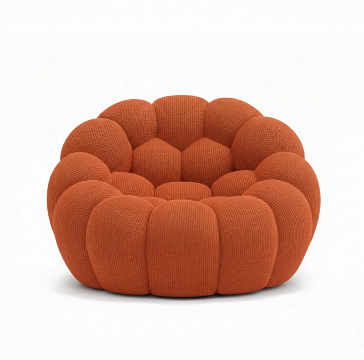 Fauteuil bubble orange vue de face