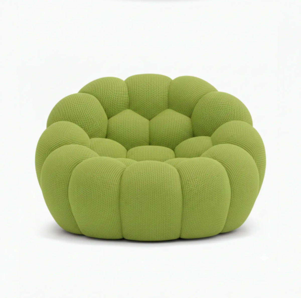 Fauteuil bubble vert vue de face